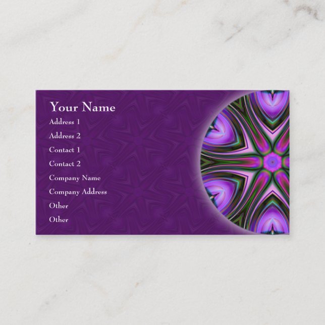 Intersectez le carte de visite de mandala (Devant)