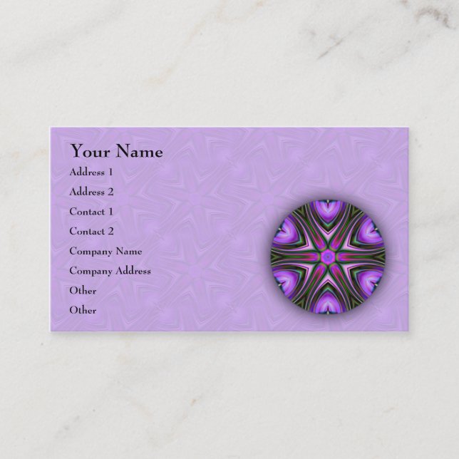 Intersectez le carte de visite de mandala (Devant)