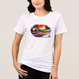 Intersectional Pride Regenbogen-Herz-T-Shirt-Desig Tri-Blend Shirt
