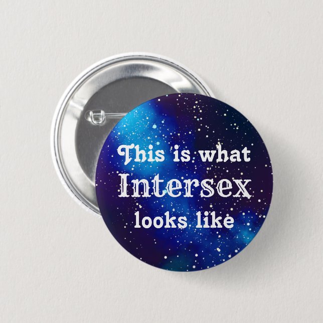 Intersex Customizable Galaxy Identity Button (Vorne & Hinten)