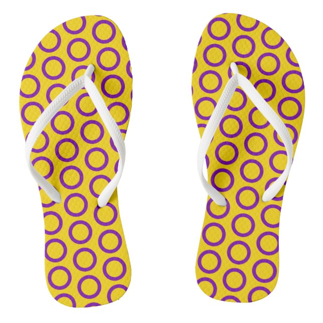 Intersex Flag Flip Flops (Fußbett)