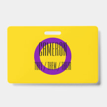 Intersex Flag Name / Pronoun Abzeichen