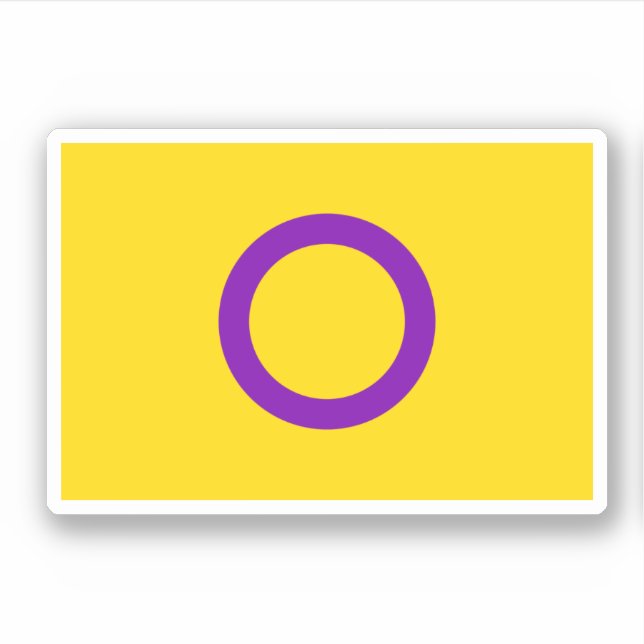 Intersex Pride Flag Aufkleber (Vorderseite)