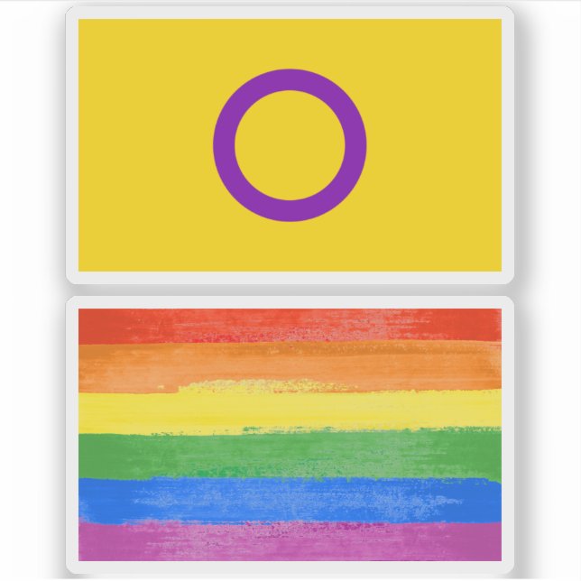 Intersex Pride Flag Aufkleber (Vorderseite)