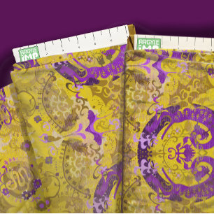 Intersex Pride Flag Colors Dragon Damask Fabric Stoff