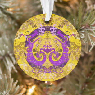 Intersex Pride Flag Farben Dragon Damask Ornament
