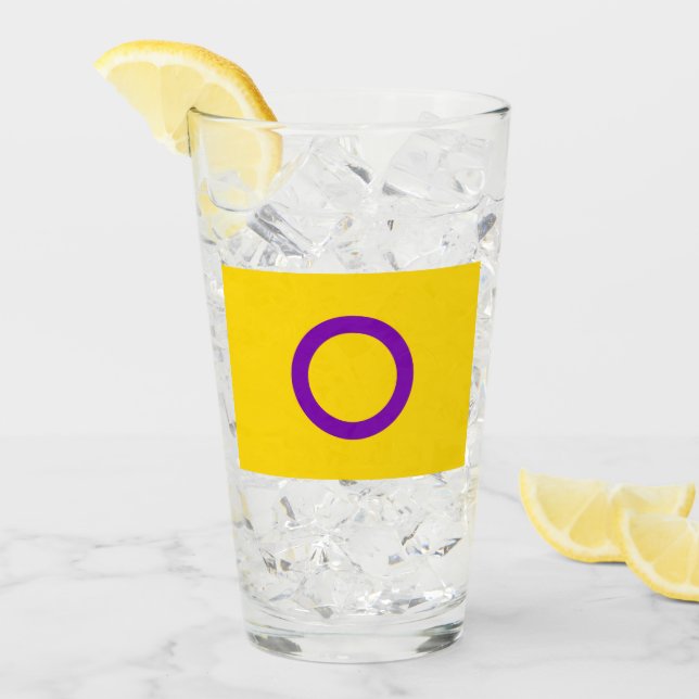 Intersex Pride Flag Glas (Vorderseite Ice)