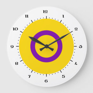 Intersex Pride Flag Große Uhr