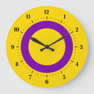 Intersex Pride Flag Große Uhr