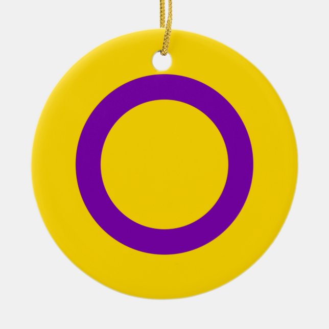 Intersex Pride Flag Keramik Ornament (Vorne)