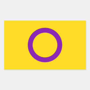 Intersex Pride Flag Rechteckiger Aufkleber