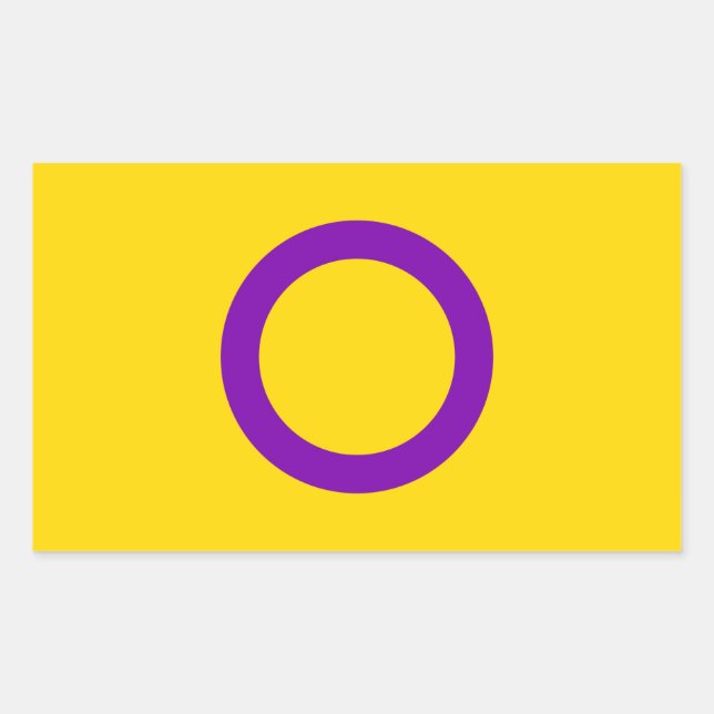 Intersex Pride Flag Rechteckiger Aufkleber (Vorderseite)