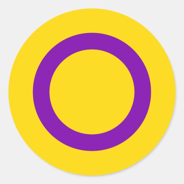 Intersex Pride Flag Runder Aufkleber (Vorderseite)