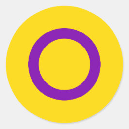 Intersex Pride Flag Runder Aufkleber