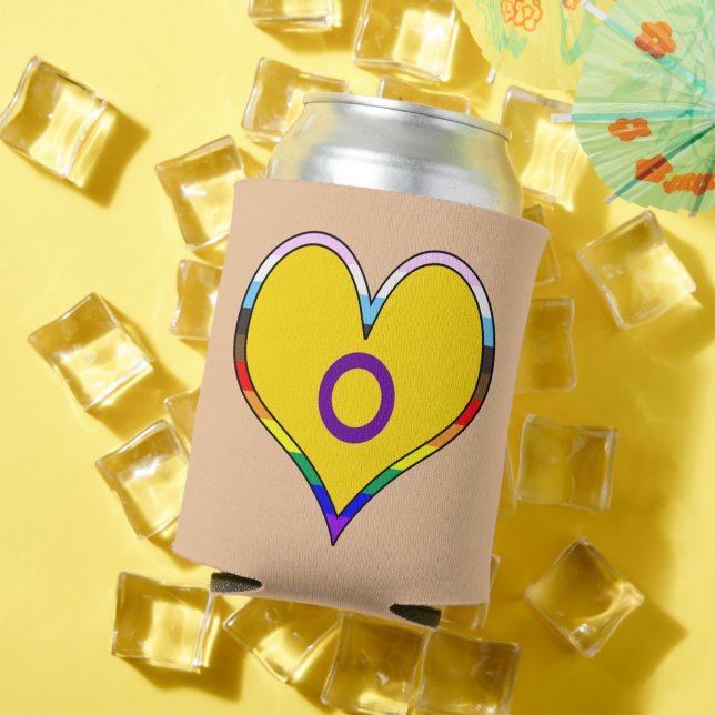 Intersex Pride Heart Can Cooler Dosenkühler (In Situ Sommer)