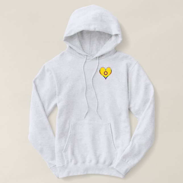 Intersex Pride Heart Hoodie (Design vorne)