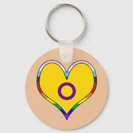 Intersex Pride Heart Keychain Schlüsselanhänger