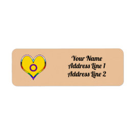 Intersex Pride Heart Label
