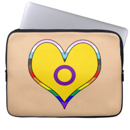 Intersex Pride Heart Laptop Sleeve