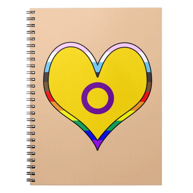 Intersex Pride Heart Notebook Notizblock (Vorderseite)