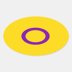 INTERSEX PRIDE OVALER AUFKLEBER