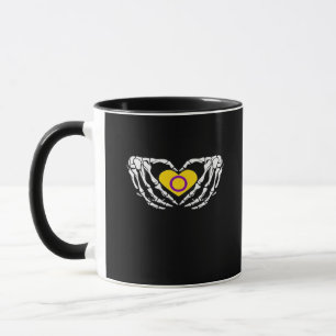 Intersex Pride Skeleton Halloween Goth Heart Class Tasse