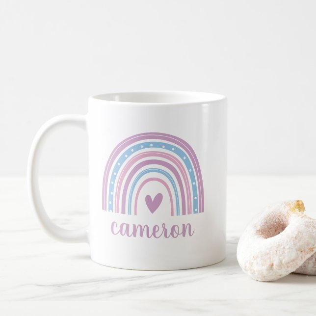 Intersex Rainbow Personalisiert Kaffeetasse (Mit Donut)