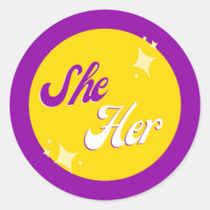 Intersex Sie/Ihre Pronos Runder Aufkleber