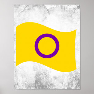 Intersex-Stolz-Wellenflagge Poster