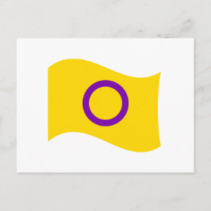 Intersex-Stolz-Wellenflagge Postkarte