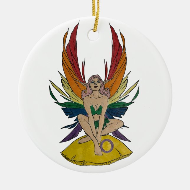 Intersexuelle Fee Keramik Ornament (Vorne)