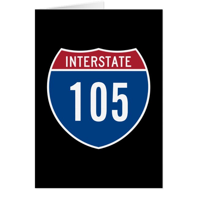 Interstate 105 Birthday Grußkarte (Vorne)