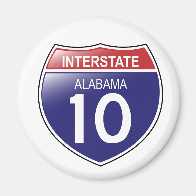 Interstate 10 Alabama Magnet (Vorne)