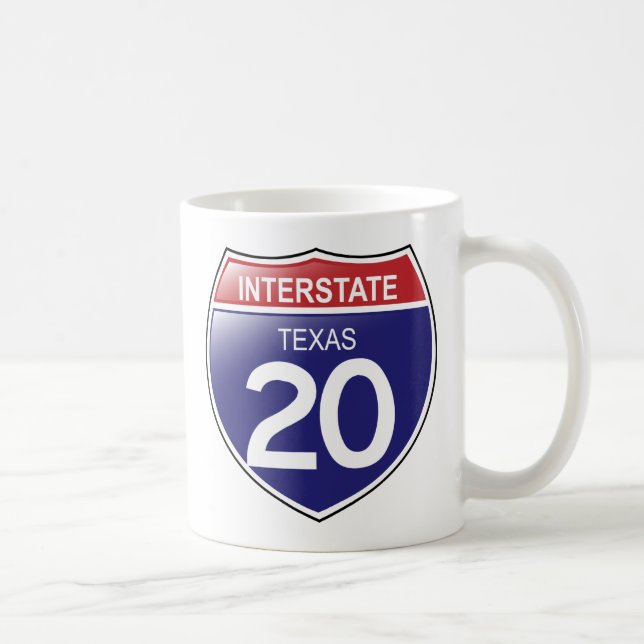 Interstate 20 in Texas Mug (Droite)