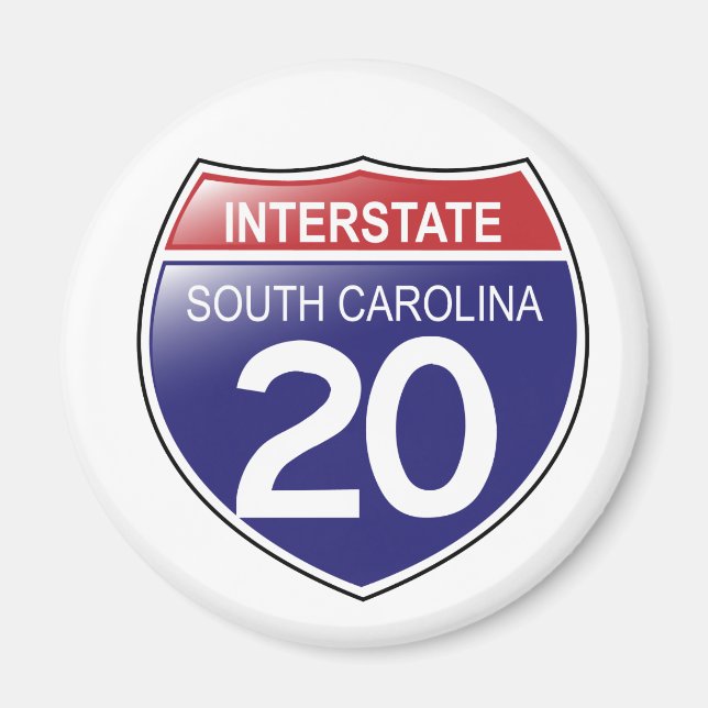 Interstate 20 South Carolina Magnet (Vorne)