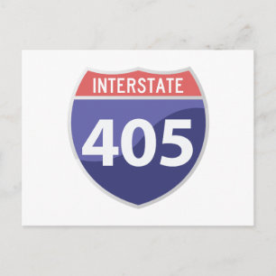 Interstate 405 (I-405) Calif. Autobahn Postkarte