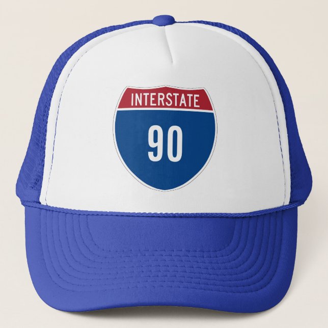 Interstate 90 Hat Truckerkappe (Vorderseite)