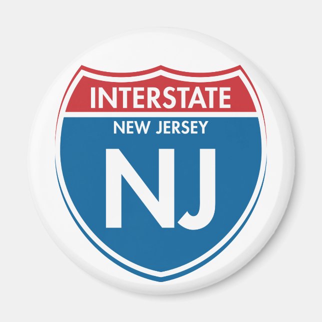 Interstate New Jersey NJ Magnet (Vorne)