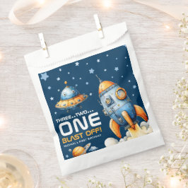 Interstellar Rocket Launch Blast Off 1st Birthday Geschenktütchen