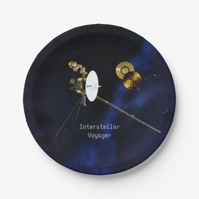 Interstellare Voyager Raumsonde Pappteller (Vorderseite)