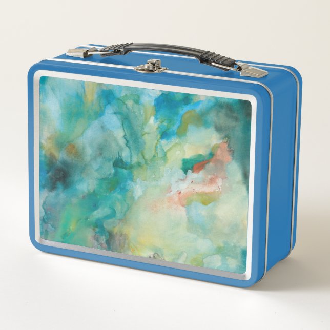 Interstellarer | aquamariner blauer Himmel Metall Brotdose (Vorderseite)