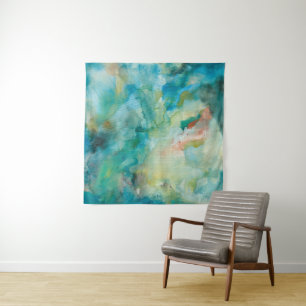 Interstellarer   aquamariner blauer Himmel Wandteppich