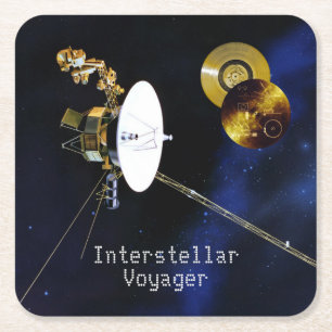 Interstellares Voyager-Raumschiff Rechteckiger Pappuntersetzer