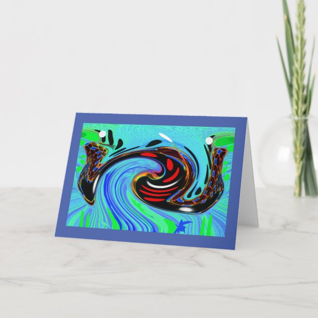 Interstellarreise Feiertagskarte (Vorderseite)