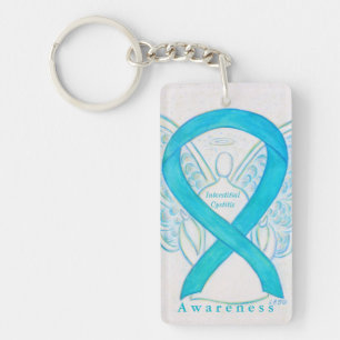 Interstitial Cystic (IC) Awareness Ribbon Schlüsse Schlüsselanhänger