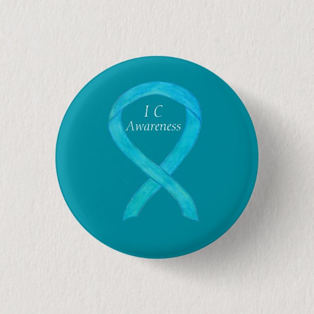 Interstitielle Cystitis (IC) Awareness Ribbon Butt Button (Vorderseite)