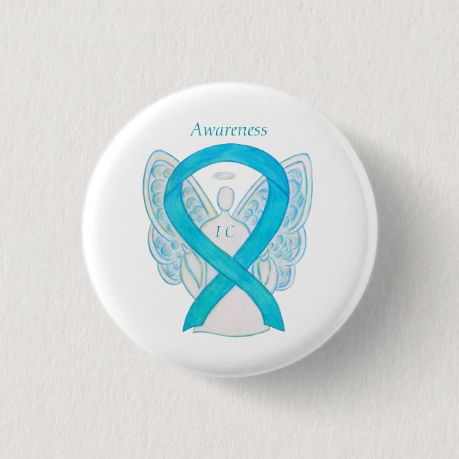 Interstitielle Cystitis (IC) Awareness Ribbon Butt Button (Vorderseite)