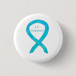 Interstitielle Cystitis (IC) Awareness Ribbon Butt Button
