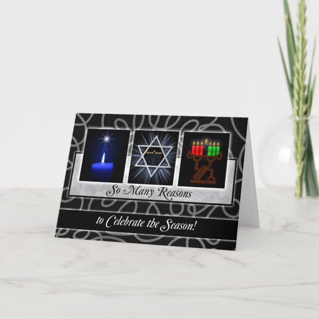 Intertrust Greetings Christmas Hanukkah Kwanzaa Feiertagskarte (Vorderseite)