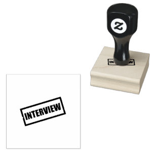 INTERVIEW HR-Abteilung Recruiter Büro Jet Black Gummistempel